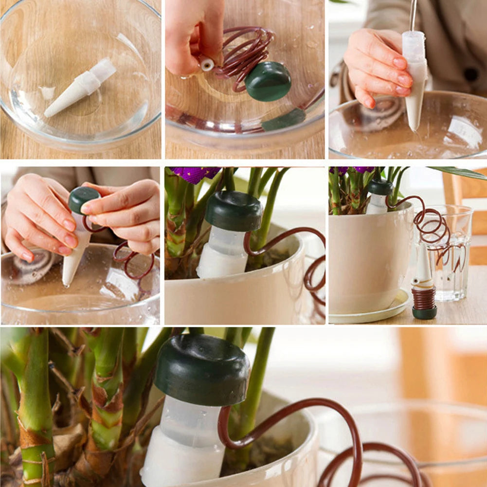 8-24Pcs Self-Watering Probes Automatic Drip Watering System Water Drip Irrigation Kit Watering Supplies Plant Irrigation Device