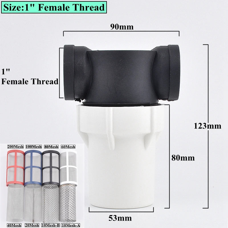 1/2" 3/4" 1" Garden Watering Hose Filter Agricultural Irrigation Strainer Aquarium Fish Tank Water Pump Pipe Impurity Filtration