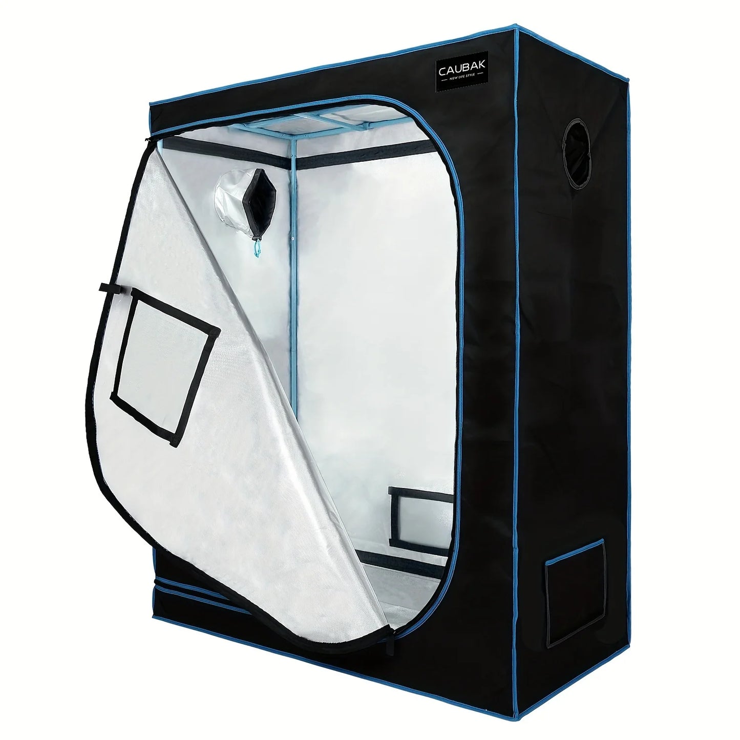 CAU 120x60x150cm Plant Growth Tent with Observation Window, Detachable Tray, and Indoor Plant Growth Kit