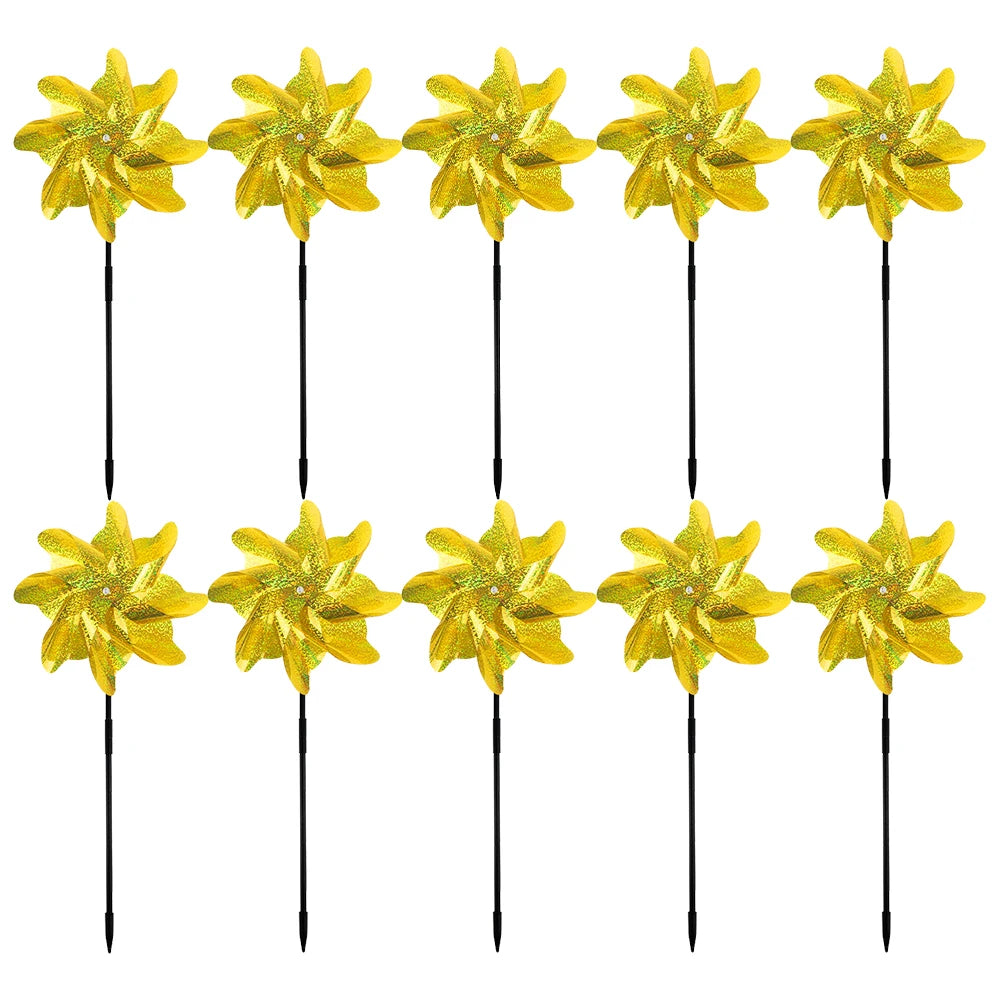 2/10pcs Bird Repeller Reflective Windmill Bird Repellent Anti Birds Windmill Spinner Child Windmill Garden Orchard Protection