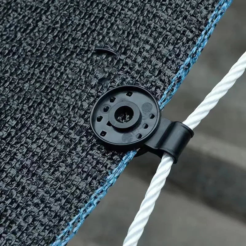 50pcs Sun Protection Shade Mesh Fixing Clips Black Round Household Garden Supplies Removable Reusable Secure Durable TMZ