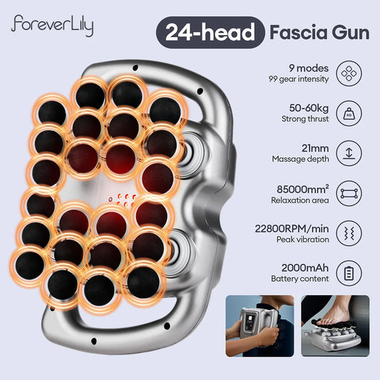 24-Head Fascia Massage Gun