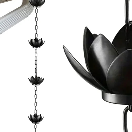 Creative Birds On Cups Metal Rain Chain Lotus/Bird/Butterfly Rain Catcher For Gutter Roof Decoration Outdoor Decor Rain Chain