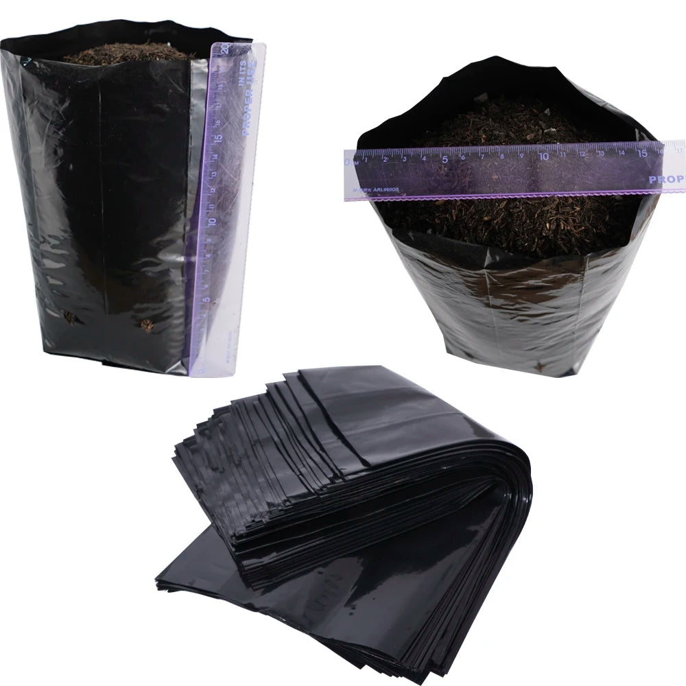 10-100 planting bags PE polybags vegetable nursery bags garden plastic bags peanut thickened planting bags nursery pots