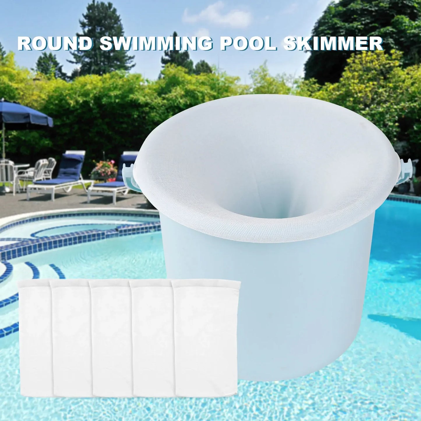 5/10/20/30/50/100pcs Filter Storage Pool Skimmer Socks Nylon Swimming Pool Filter Socks For Baskets Skimmers White Pool Supply