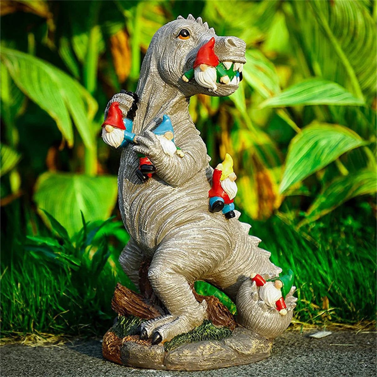 Garden Gnome Statue Outdoor Decor Dinosaur Art Outdoor for Fall Winter Garden Decor Patio Lawn Yard Decoration Housewarming Gift