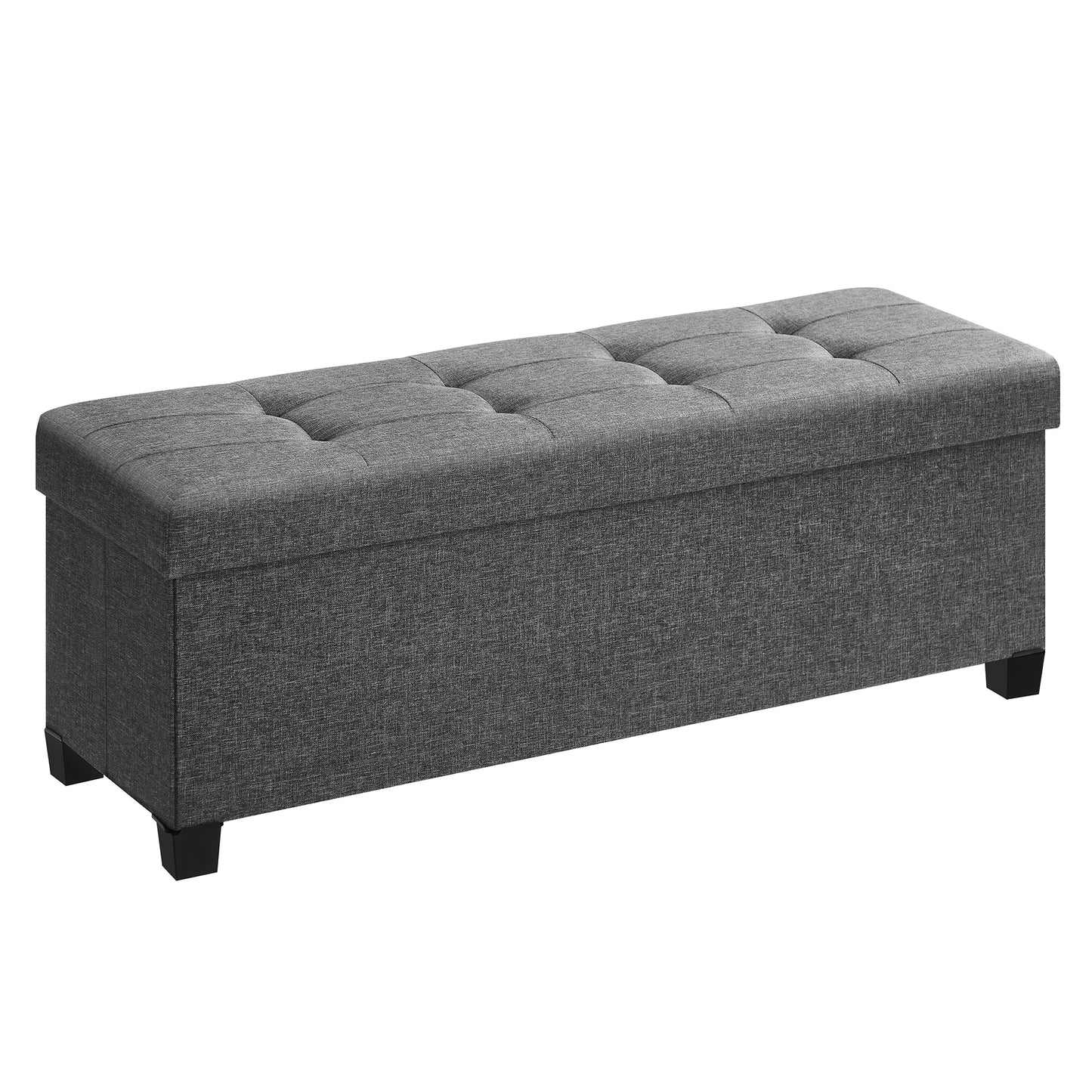 Foldable Storage Ottoman Bench with Legs, 43'' End of Bed Chest