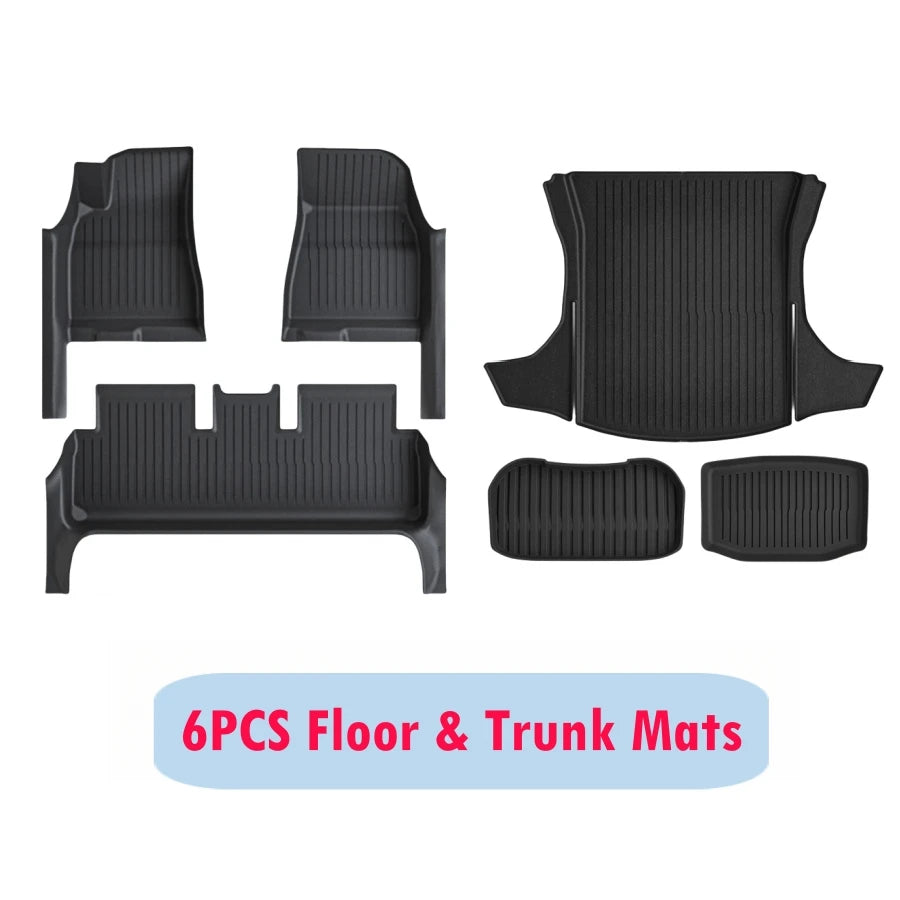 Fully Protection Floor Liners For 2024 2025 Tesla Model 3 Highland Floor Mats with Door Sill Protector Front Rear Cargo Liner