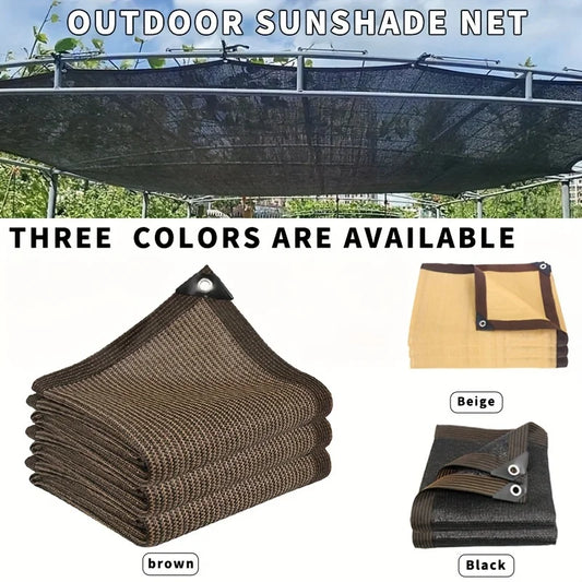 Black Shade Cloth Sunblock Mesh Cover Taped Edge With Grommets, Sun Net For Pergola, Plants Greenhouse, Gardens, Patio, Canopy