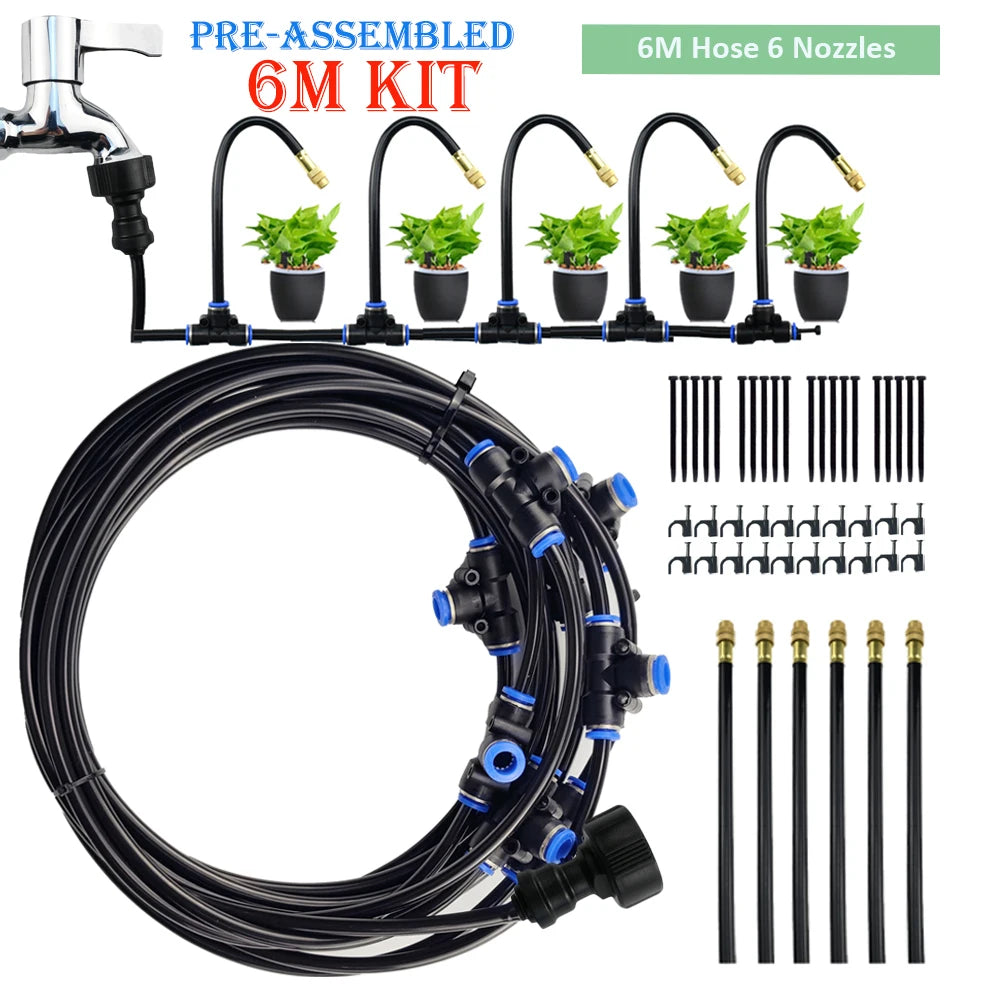 DIY 5-20M Free Bending Universal Spray Kit for Backyard Garden Irrigation Sprinkler Dust Removal Misting Cooling Humidification