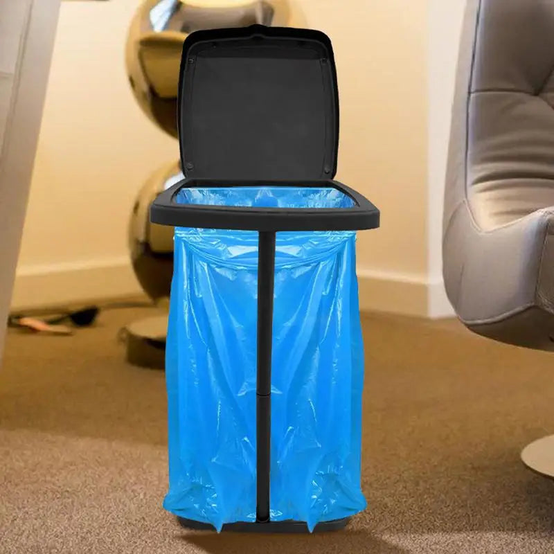 Garbage Bag Holder Rubbish Bin Stand Telescopic Garbage Holders Waste Storage Frame with Lid for Living Room Yard Lawn Camping