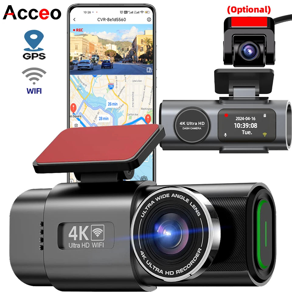 Dash Cam 4K UHD Recording Car Camera DVR Night Vision Video Recorder B