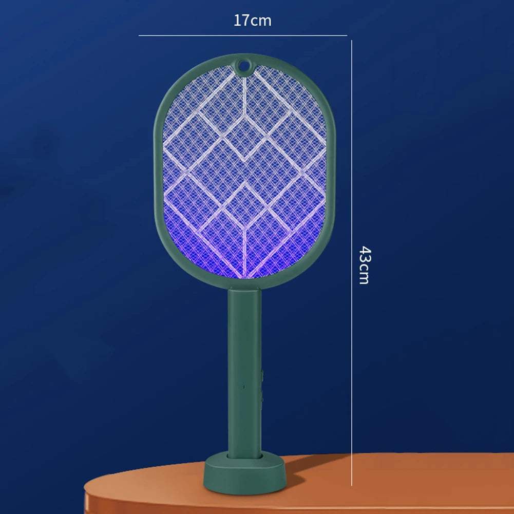 2-in-1 Mosquito Killer Lamp Multifunctional Angle Telescopic Mosquito Swatter Rechargeable Mosquito Swatter Electric Fly Swatter