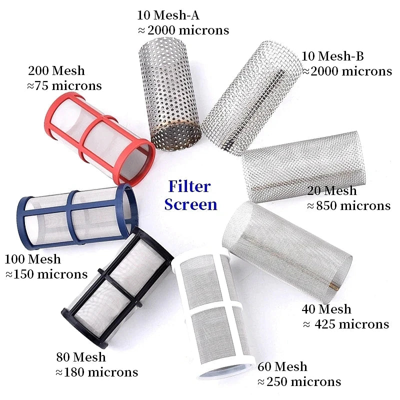 1~5Pcs 10 Mesh-200 Mesh Filter Net Garden Watering Filter Domestic Kitchen Purification Water impurities Filter Accessories