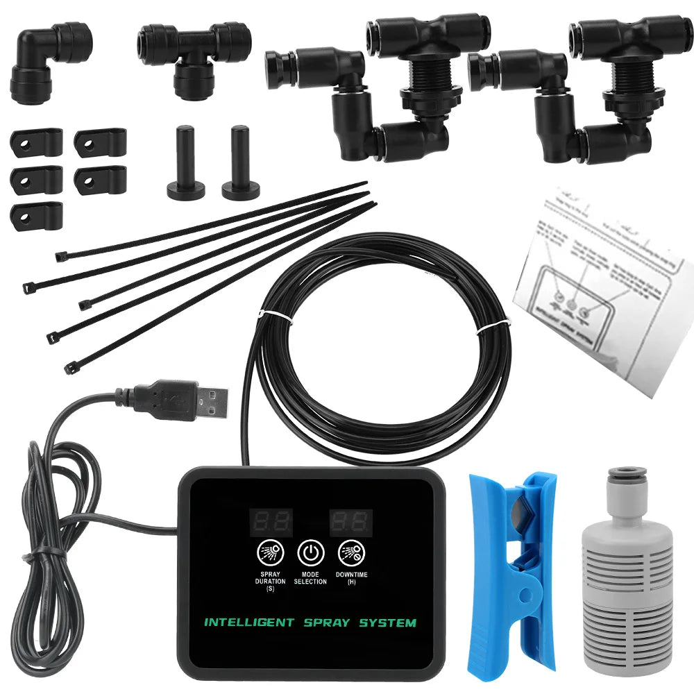 Automatic Watering System Garden Plant Sprayer Electronic Timer Touch Screen Spray Irrigation System Kit For Garden Aquarium