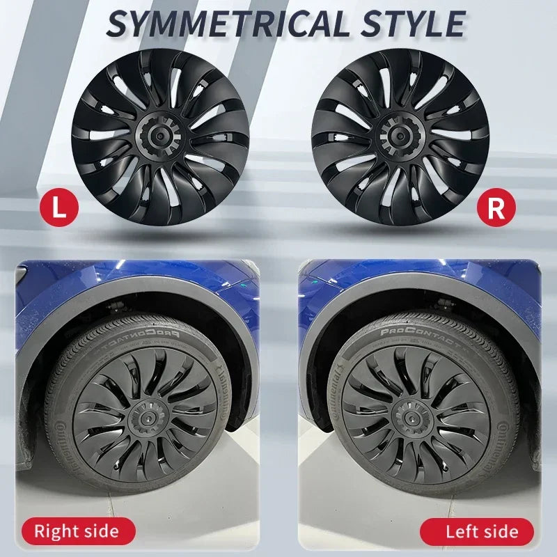 4PCS HubCap Performance Automobile Replacemen Hub cap Full Rim Cover Accessories for Tesla Model Y 19 Inch Wheel Caps 2018-2024