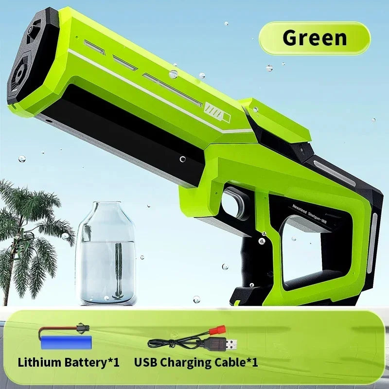 The electric water gun for children's toys can spray water continuously, automatically draw water and has a long range