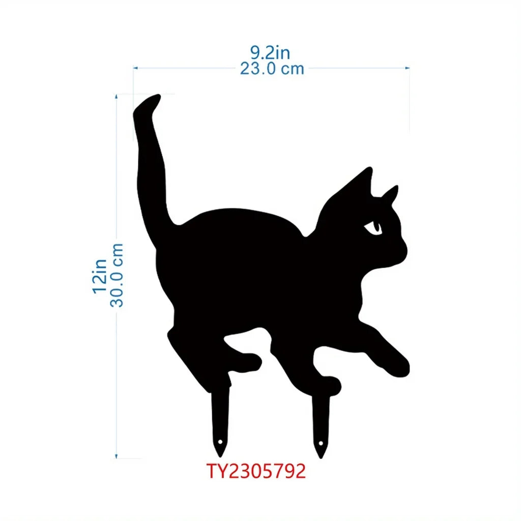 HelloYoung Add a Touch of Whimsy to Your Garden with this Adorable Metal Cat Fence Decoration for Garden Party Decor