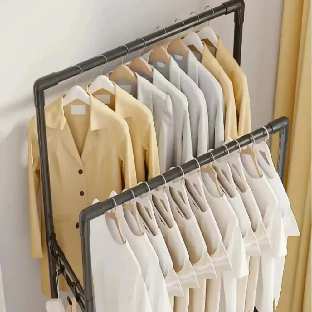 Furniture for Room Clothing Rack Clothes Arara Floor Coat Rack Porte Manteau Mural Hanger Iron Bamboo Wall Shelf Racks Metal