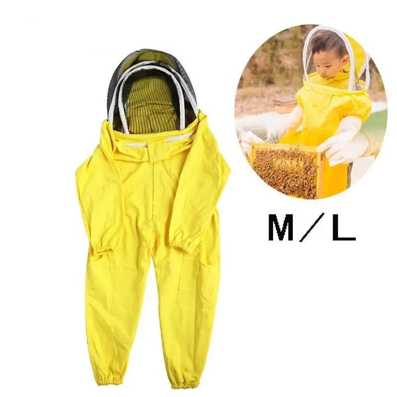 Children Anti-Bee Suit One-Piece Anti Bee Suit with Mesh Mask for Kids Beekeeping Practice Kid Clothing Apiculture Equipement