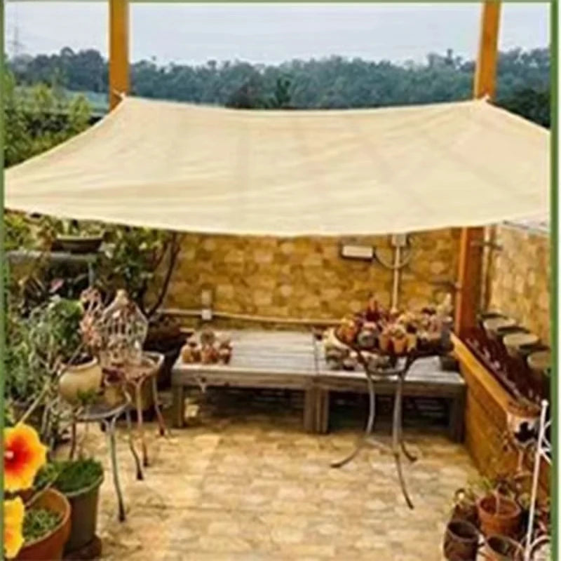 90% Shading HDPE Beige Sunshade Net Garden Plant Shed Shading Sail UV Protection Outdoor Pergola Sun Cover Swimming Pool Awning