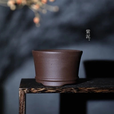 Crude Pottery Purple Sand Plants Pot, Table Vase, Breathable Garden Decoration, Home