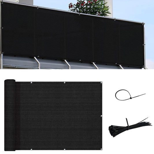 Balcony Privacy Screen Fence Cover with HDPE Shade Fabric, Decorative Fences, Outdoor Patio Wall, Garden Awning