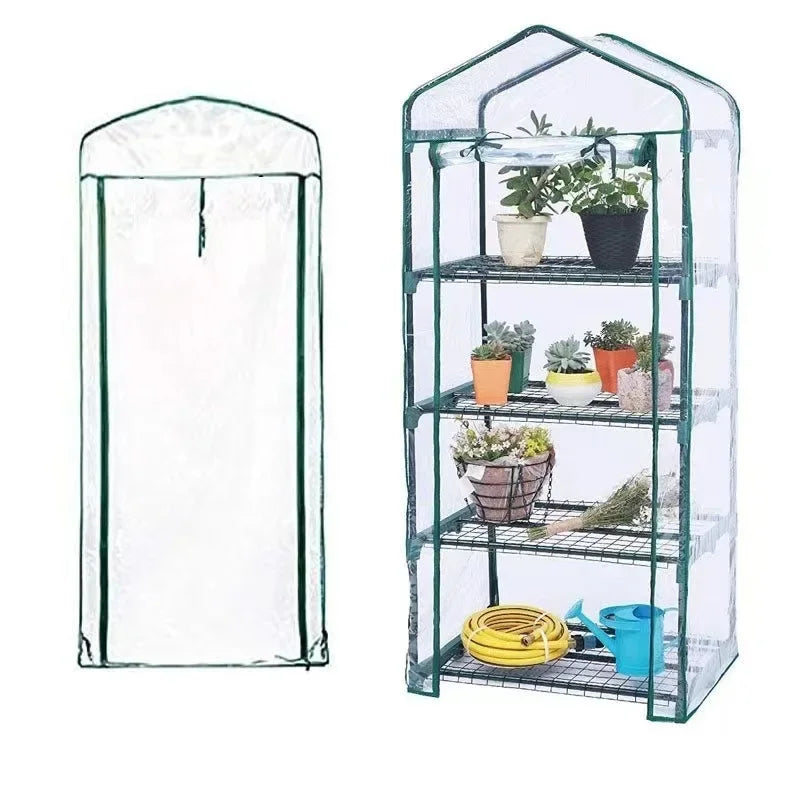 Garden Warmer Cover PVC Flower and Plant Insulated Warming Shed Greenhouse Warming Sunroom Insulated Rainproof Trellis