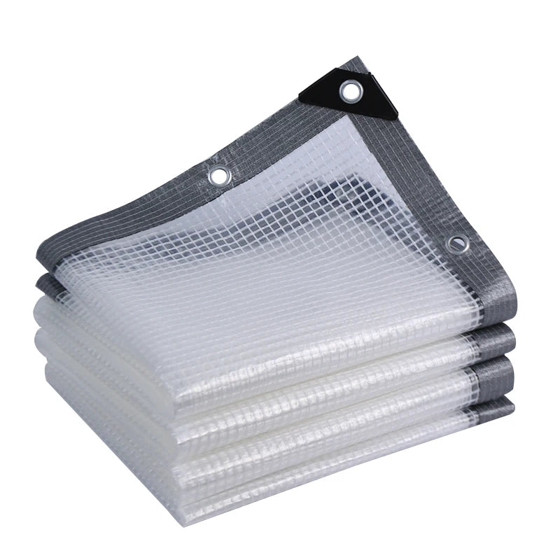 0.3mm PE Film Grid Mesh Tarpaulin Garden Plant Succulent Cover Shed Keep Warm Rainproof Cloth Canopy Awning Balcony Fence Net