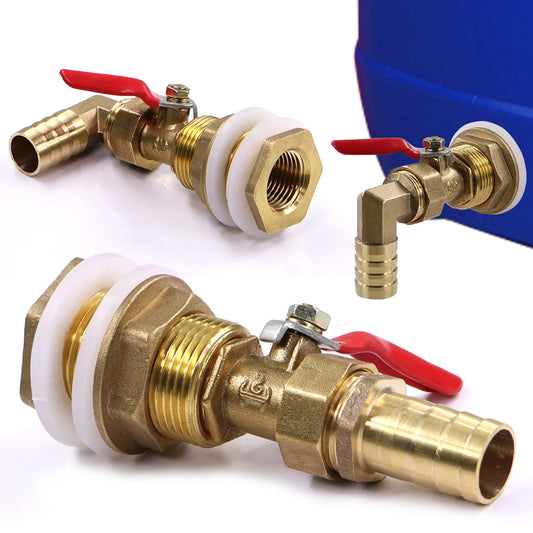 6-19mm Brass Pagoda Ball Valve Hose Adapter Water Tank Coupling Joint for Aquarium Fish Tank Garden Irrigation Tube Pipe Fitting