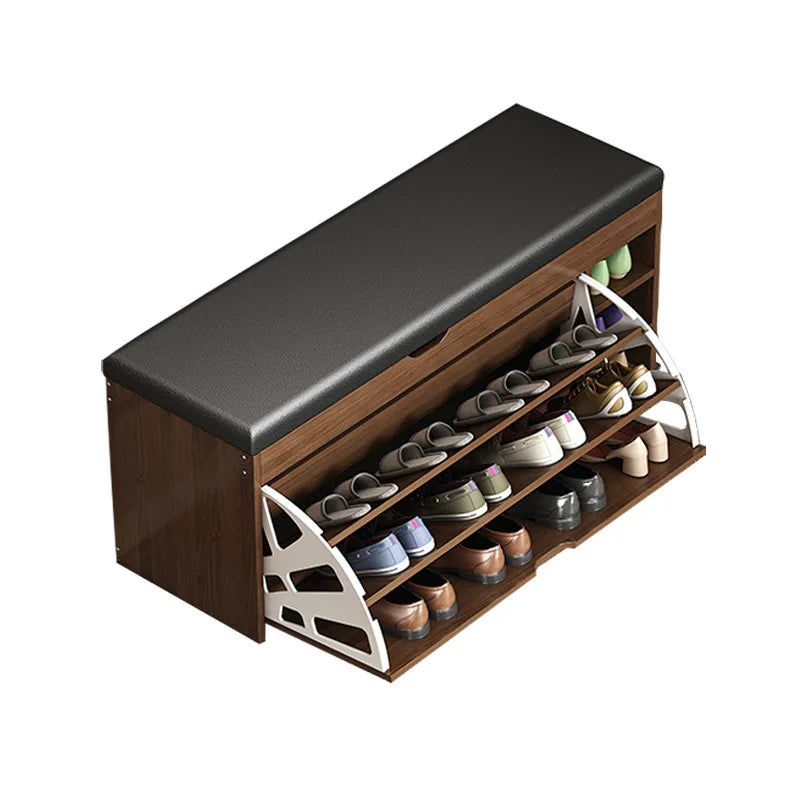 Shoe Change Stool at the Entrance to the Door, Household Seated Shoe Cabinet Seat, Integrated Shoe Rack, Soft