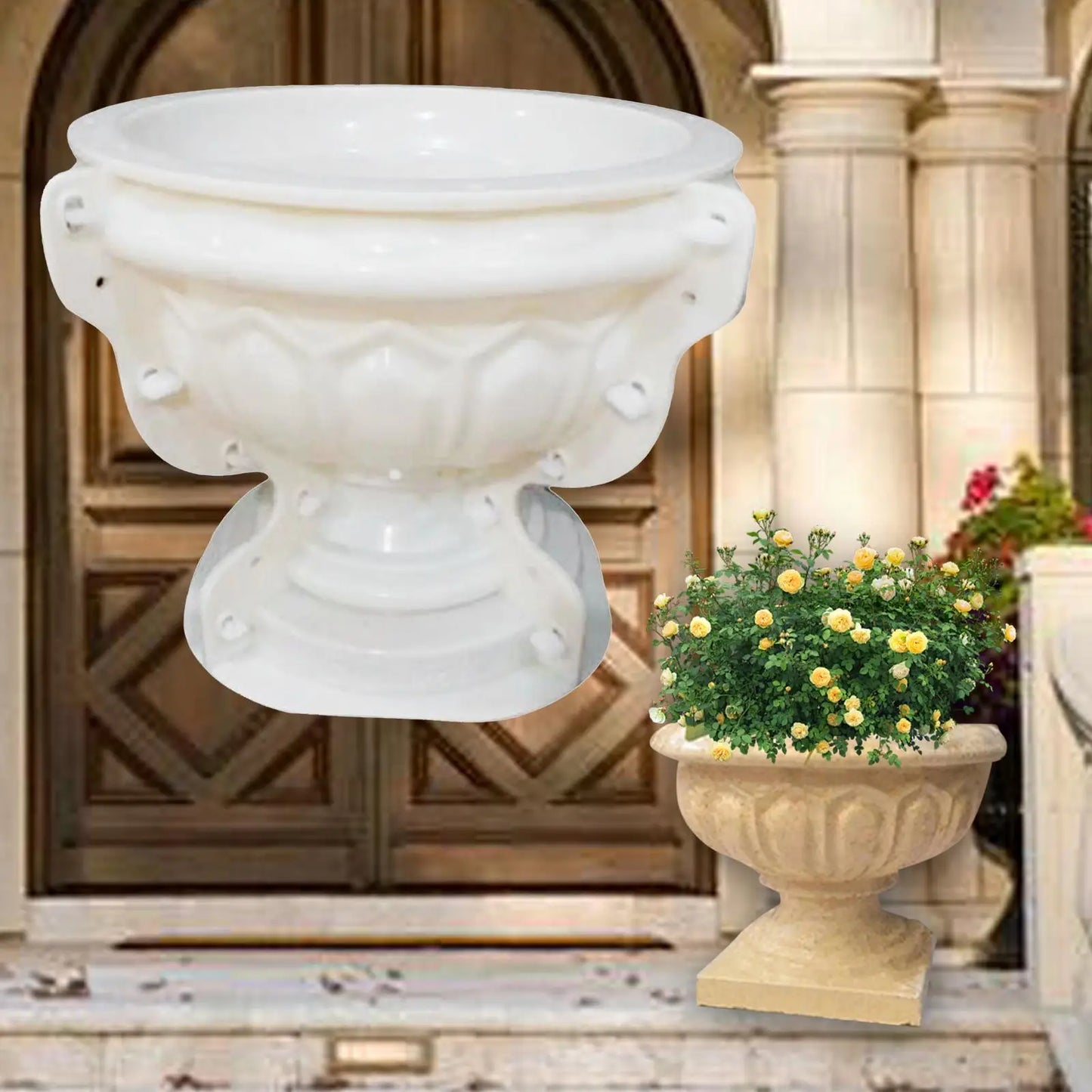 European Flowerpot Mold Tabletop DIY Crafts Concrete Cement Plant Pot Planter Making Mold Handcraft Garden Supplies