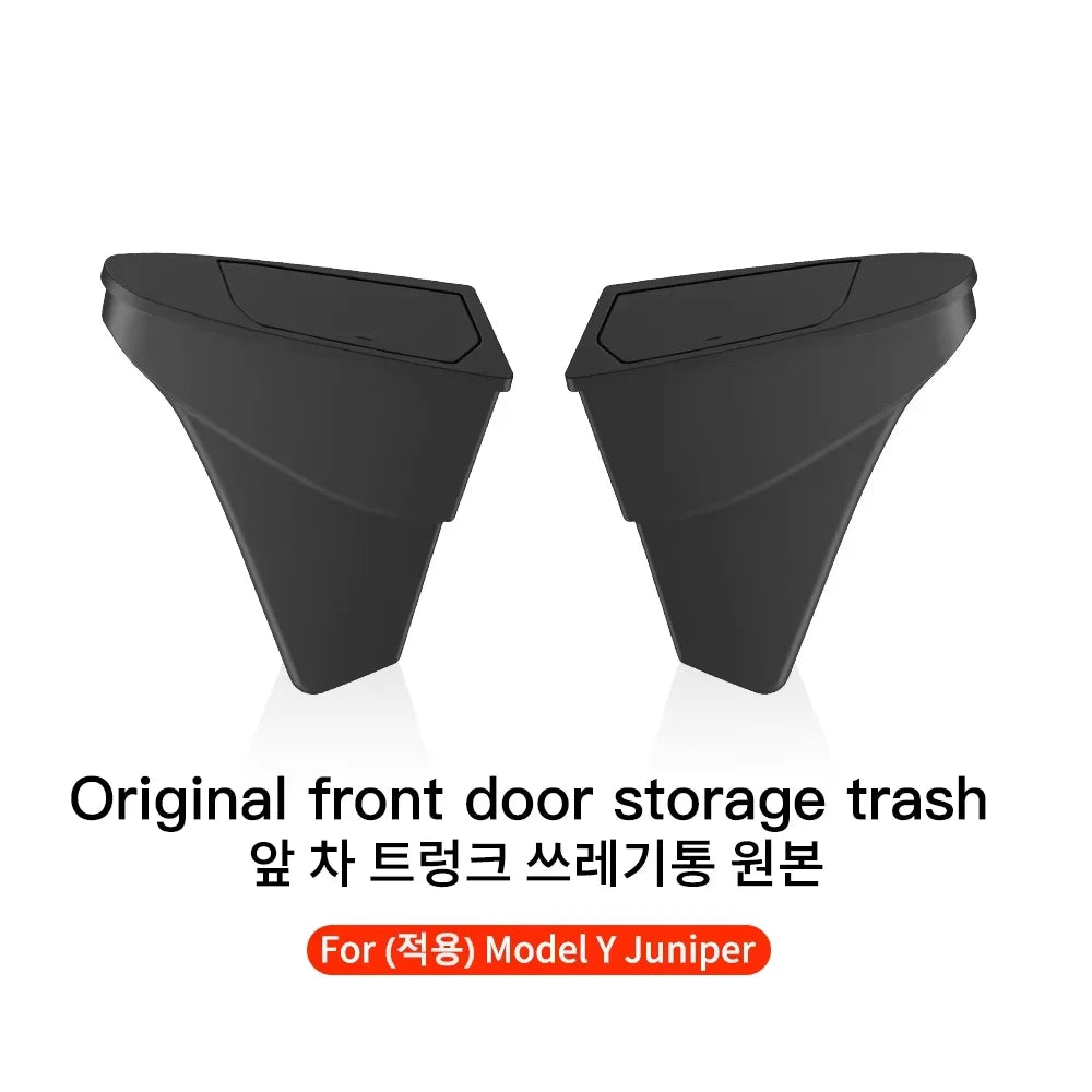 YZ For Tesla Model 3 Y Juniper Highland Rear Seat Storage Box Organizer Car Center Console Bins Backseat Trash Can Garbage Bag