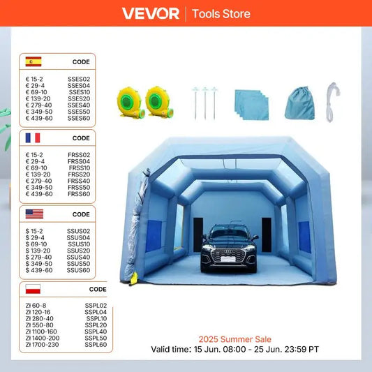 SucceBuy Inflatable Paint Booth with Blowers Inflatable Spray Booth Powerful Spray BoothCar Paint Tent Air Filter System
