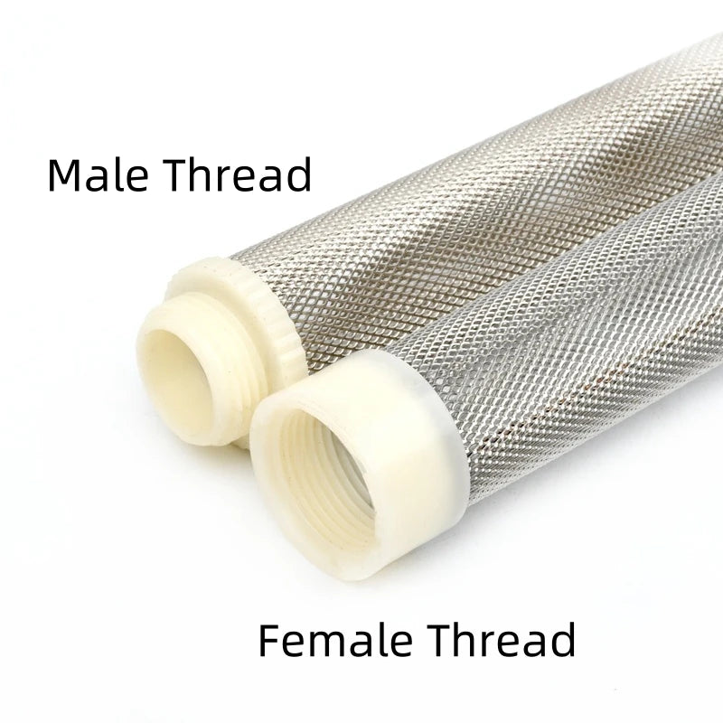 1/2"~2.5" 304 Stainless Steel Extended Filter Garden Irrigation Water Pump Hose Filter Aquarium Water Cleaning Mesh Metal Filter