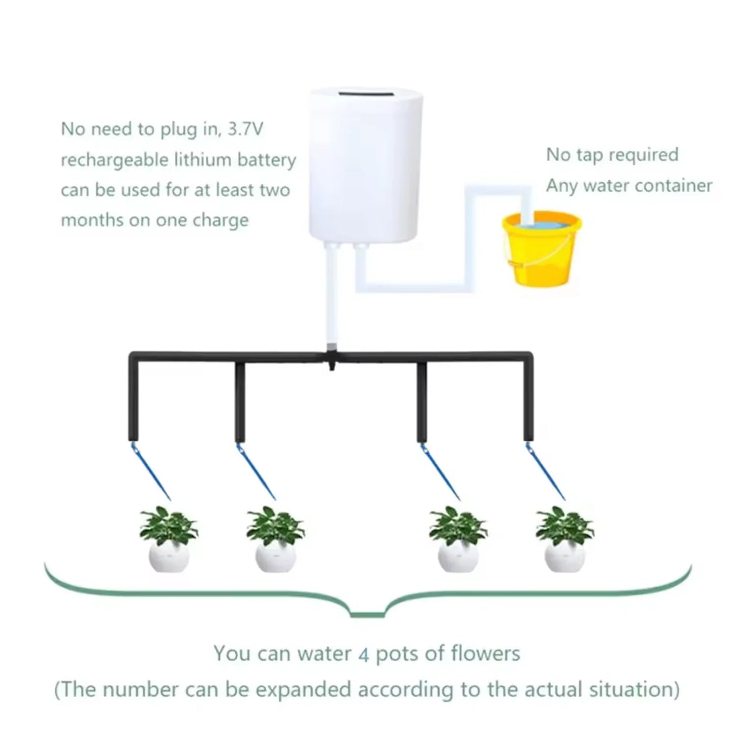 Automatic Plant Flower Watering Pump Home Sprinkler Drip Irrigation Device 4/8/16 Heads Pump Timer System Kit Garden Tool