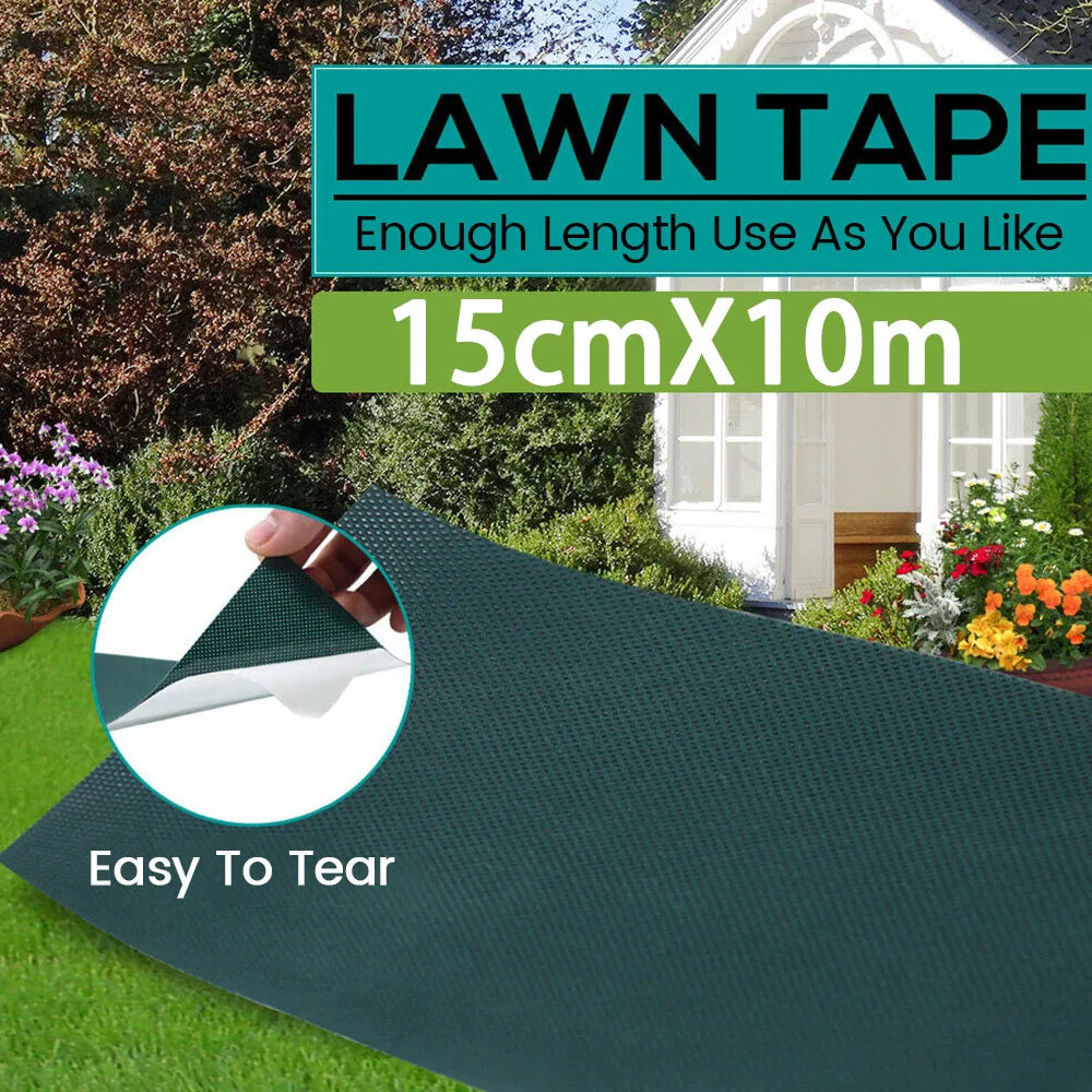 10M Artificial Grass Seam Tape for Lawn Glue-free Garden Lawn Green Tape Synthetic Lawn Grass Carpet Fixed Connection Tape