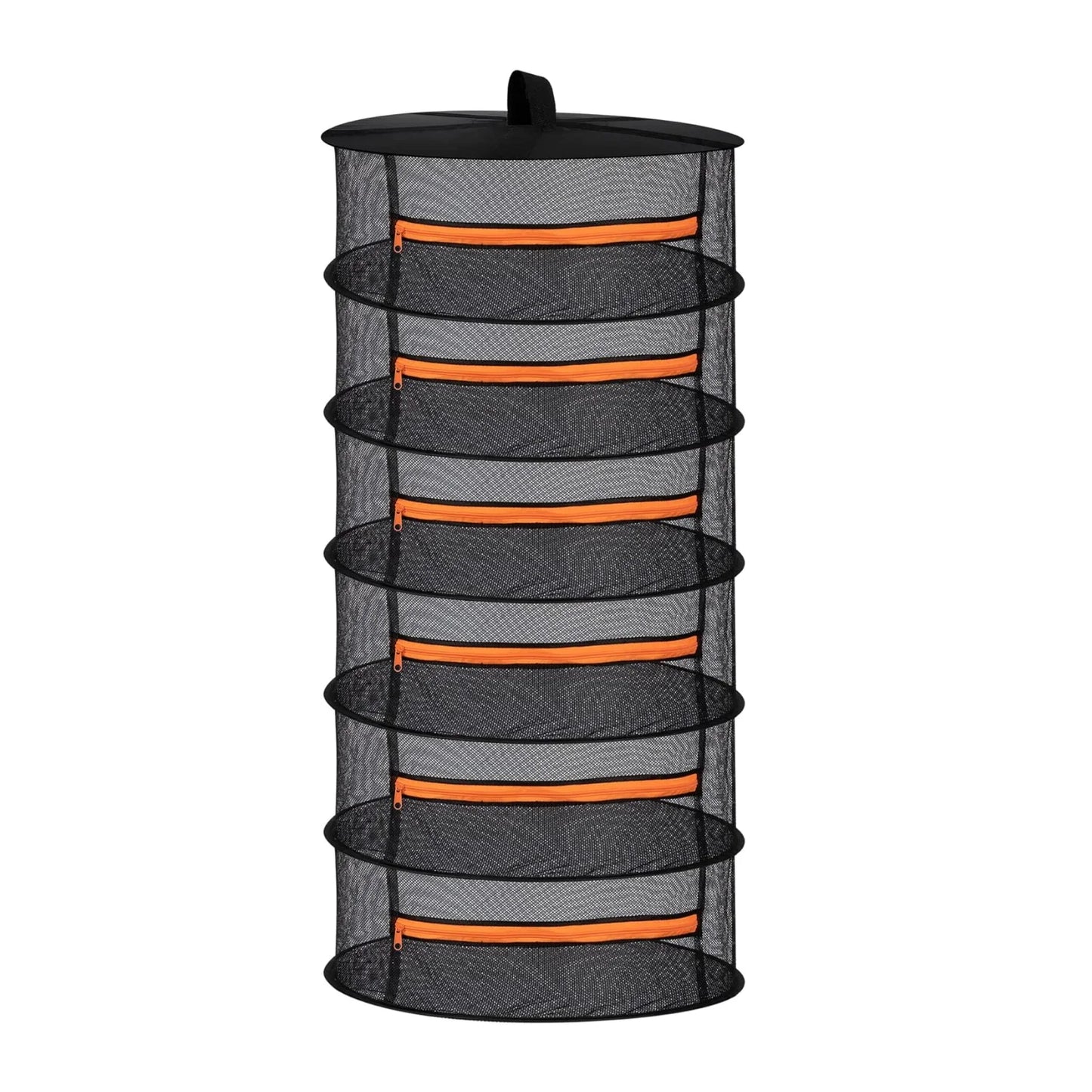 2ft Herb Drying Rack 2/4/6/8 Layer Folding Mesh Hanging Basket Dryer Net with Zippers for Seeds Flowers Buds Fit in Grow Tents