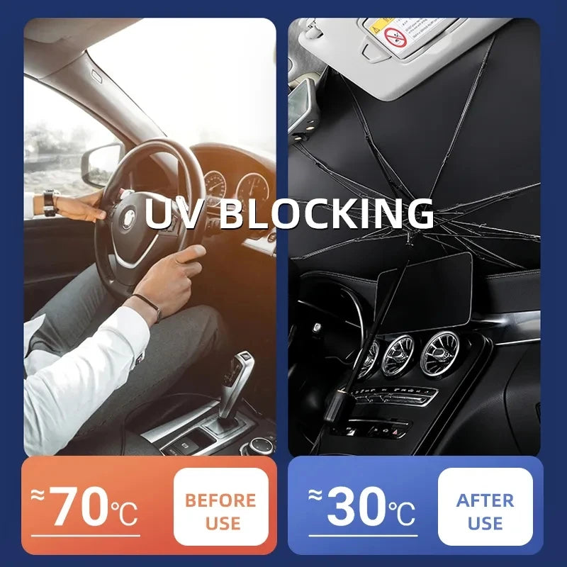 For Tesla Model Y Model 3 Model X Model S Roadster Car Windshield Sun Shade UV Ray Reflector Umbrella Auto Interior Accessories