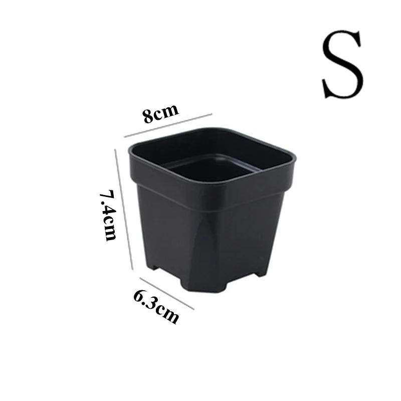 New Thicken Flower Pots Succulents Plant Small Square Planter Cactus Mini Bonsai Pot Tray Creative Home Office Decor Garden Tool