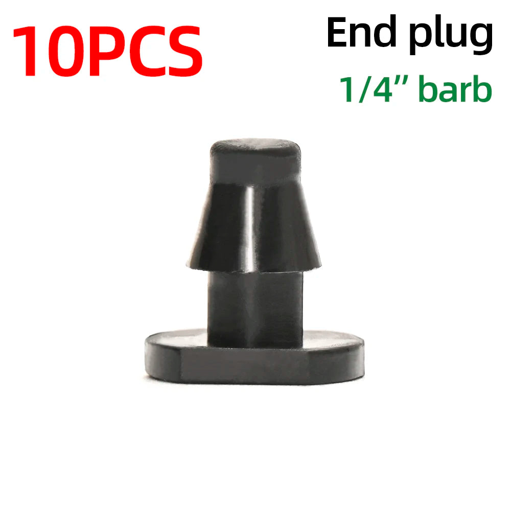 1/4" Pvc Hose Barb Connector End Cap Goof Plug Automatic Drip Irrigation Connectors Garden Watering System Water Pipe