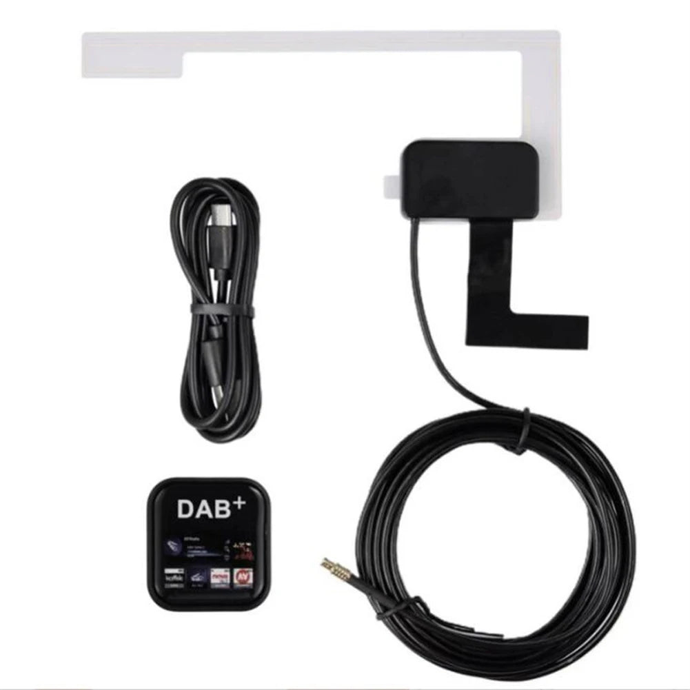 Car Radio DAB+ Amplified Antenna Adapter DAB+ Radio Receiver Car Portable Digital Radio Receiver Adapter for Android Navigator