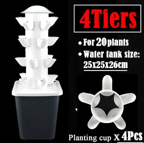 Hydroponic Growing System DIY Balcony Detachable Home Garden Greenhouse Vertical Tower Vegetable Planter