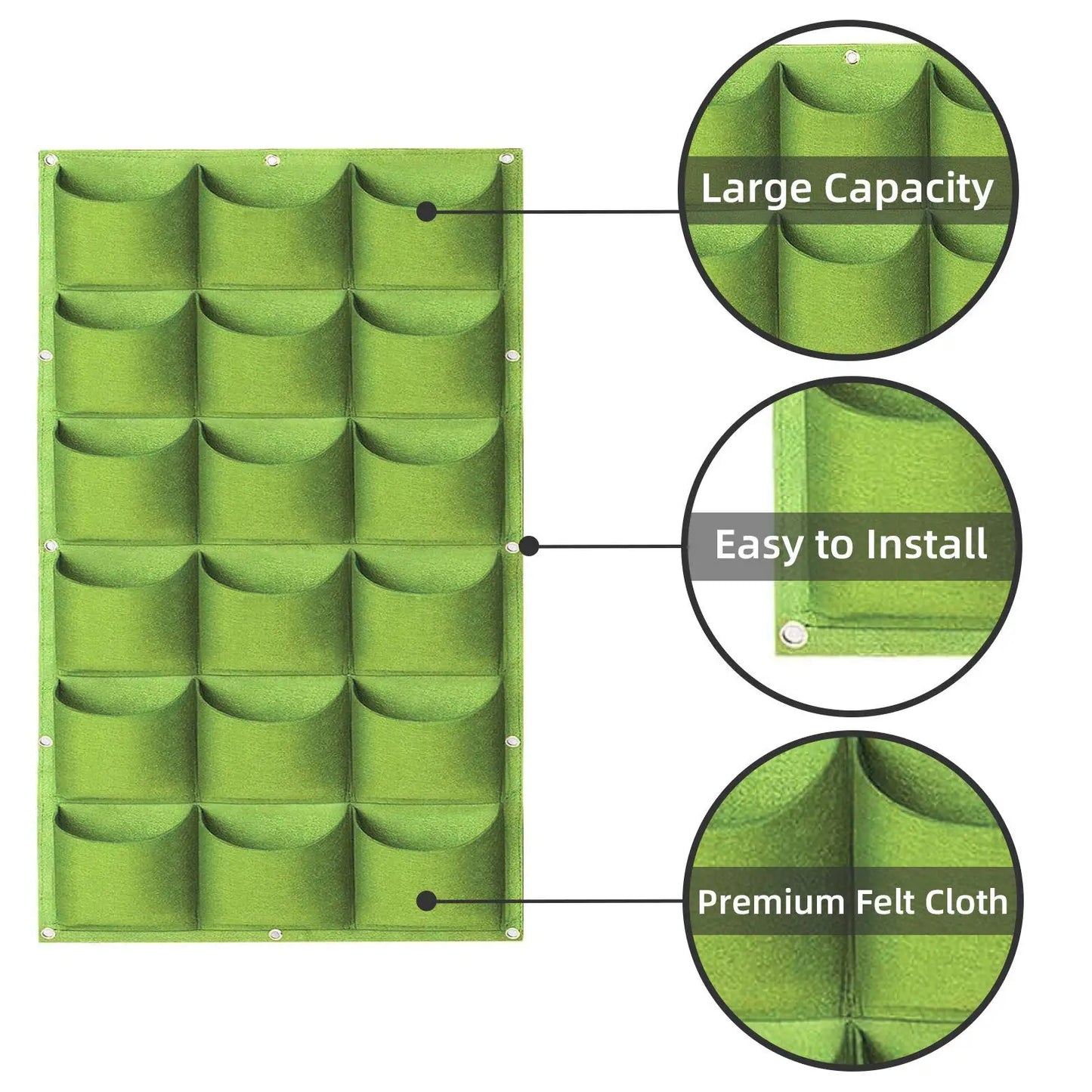 49 Pockets Hanging Planter Bags, Hanging Vertical Wall Mounted Plant Planting Grow Bags, Herb Garden Planter Outdoor Indoor Grow