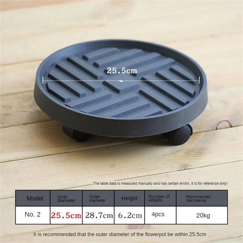 Flower Pot Stand Trays With Wheels Multifunctional Flower Disc Base Durable Movable Round Square Bonsai Plants Trays Home Decor