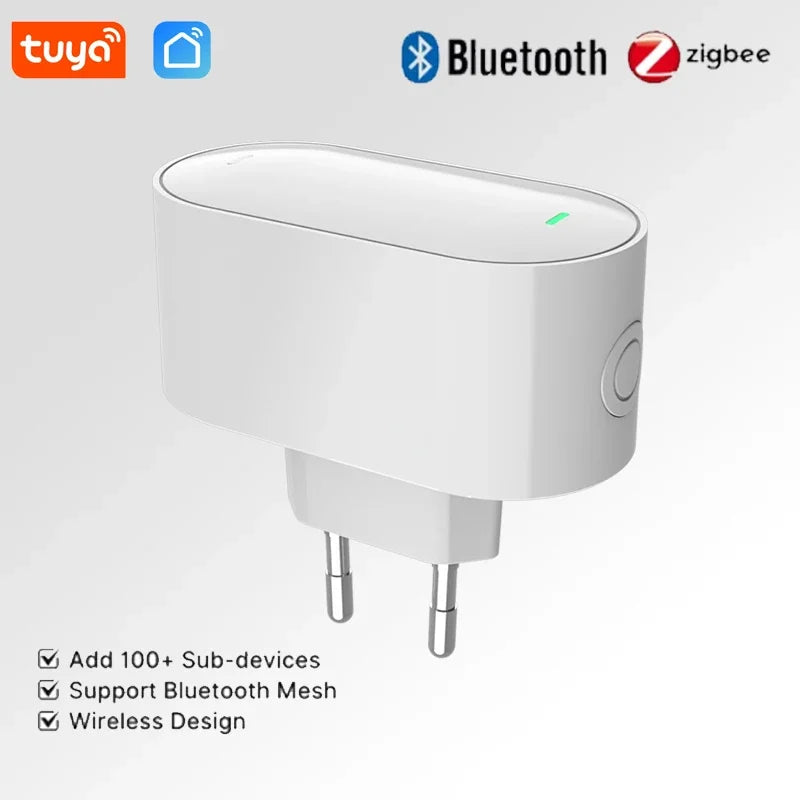Tuya ZigBee Gateway Hub ZigBee/Bluetooth Mesh Plug-in Type Multi-mode Gateway Bridge Hub Supports Smart Home Automation