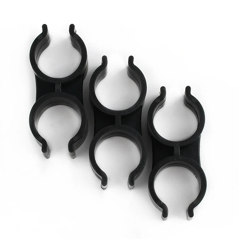 25mm I.D PVC Pipe Double Plastic Clamp Connector H Type Clamp Garden Home Water Tube Support Joint Aquarium Fish Tank Fittings