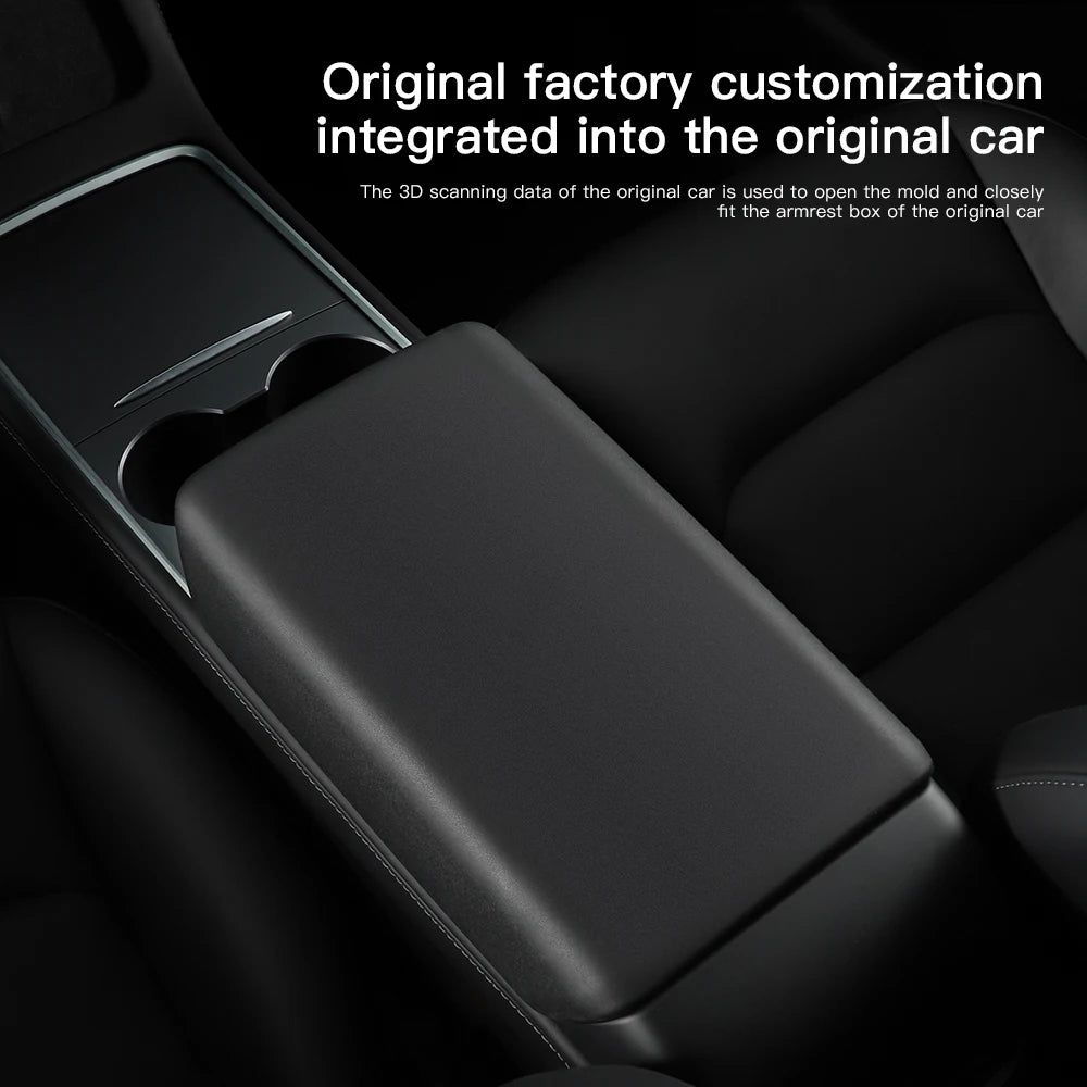 YZ Tesla Model 3 Y Highland Juniper Car Center Console Armrest Pad TPE Soft Case Lid Auto Central Armrest Box Cover Accessories