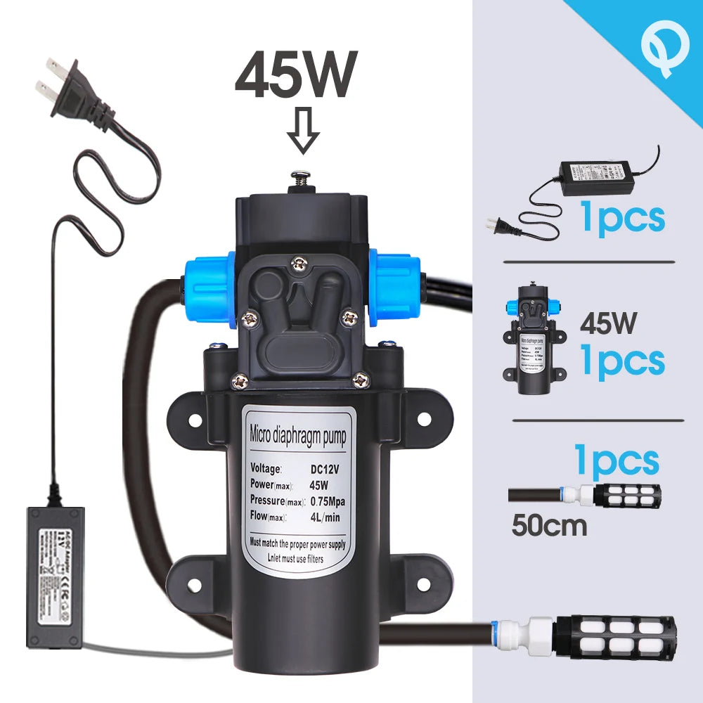 110-240V 45W Self-priming Pump Garden Greenhouse Plants Micro-Irrigation Kit Rapid Insertion 0.15MM Spray Nozzle Watering System