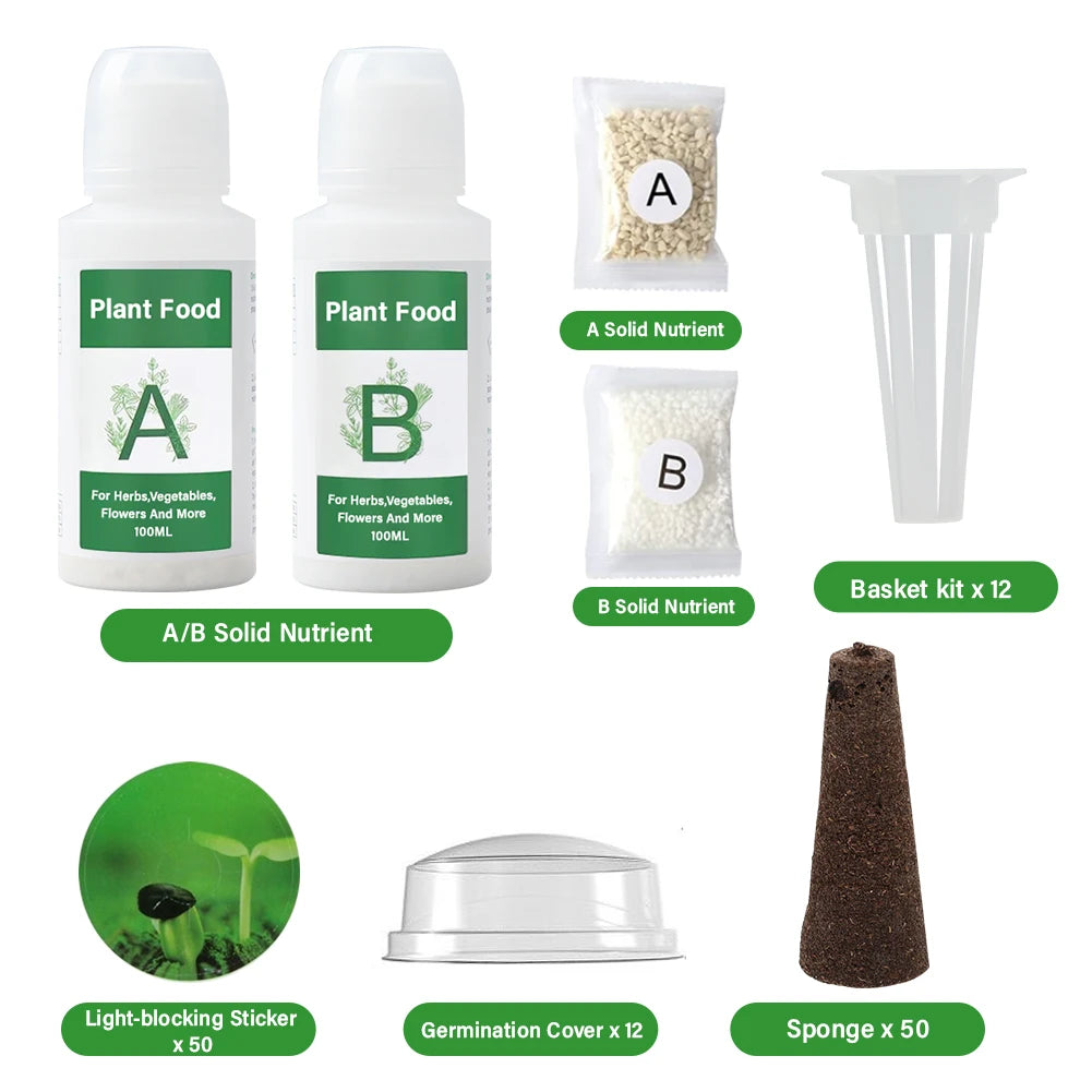 2PCS/Box General Hydroponic Nutrient Liquid A and B Fertilizer Solution Kit for Growing Plant Flowers Food Vegetable Fruit 200ML